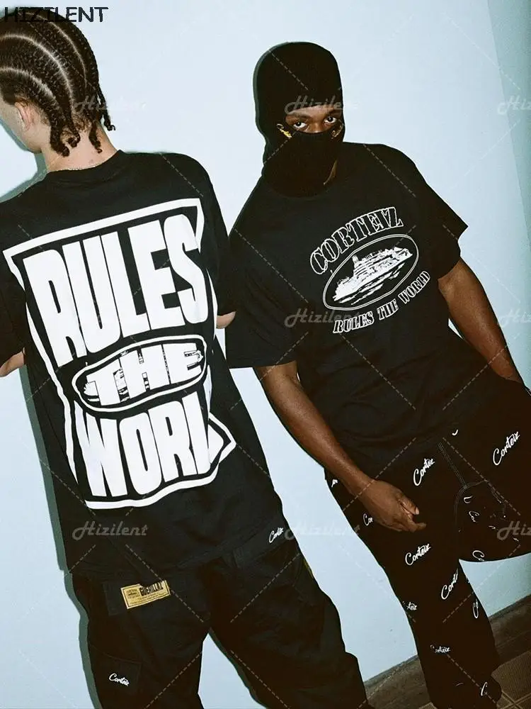 

Men Oversized T Shirt White Short Sleeve Graphic T-Shirt Hip hop Women Summer goth Harajuku Punk Loose Men clothing Tops y2k emo