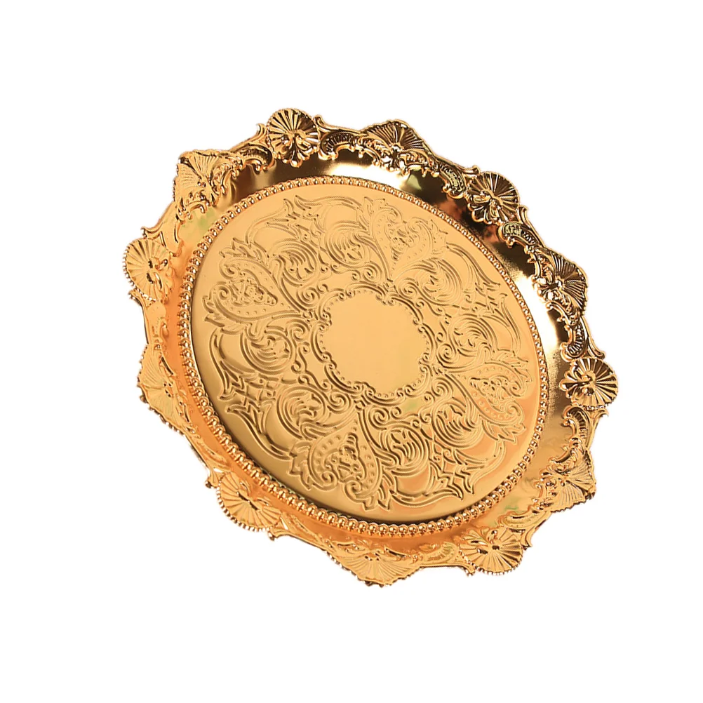 

Nut Platter Small Tray Cake Tray Jewelry Dish Nut Tray Wedding Snack Plates Dried Fruit Plate Golden Plate