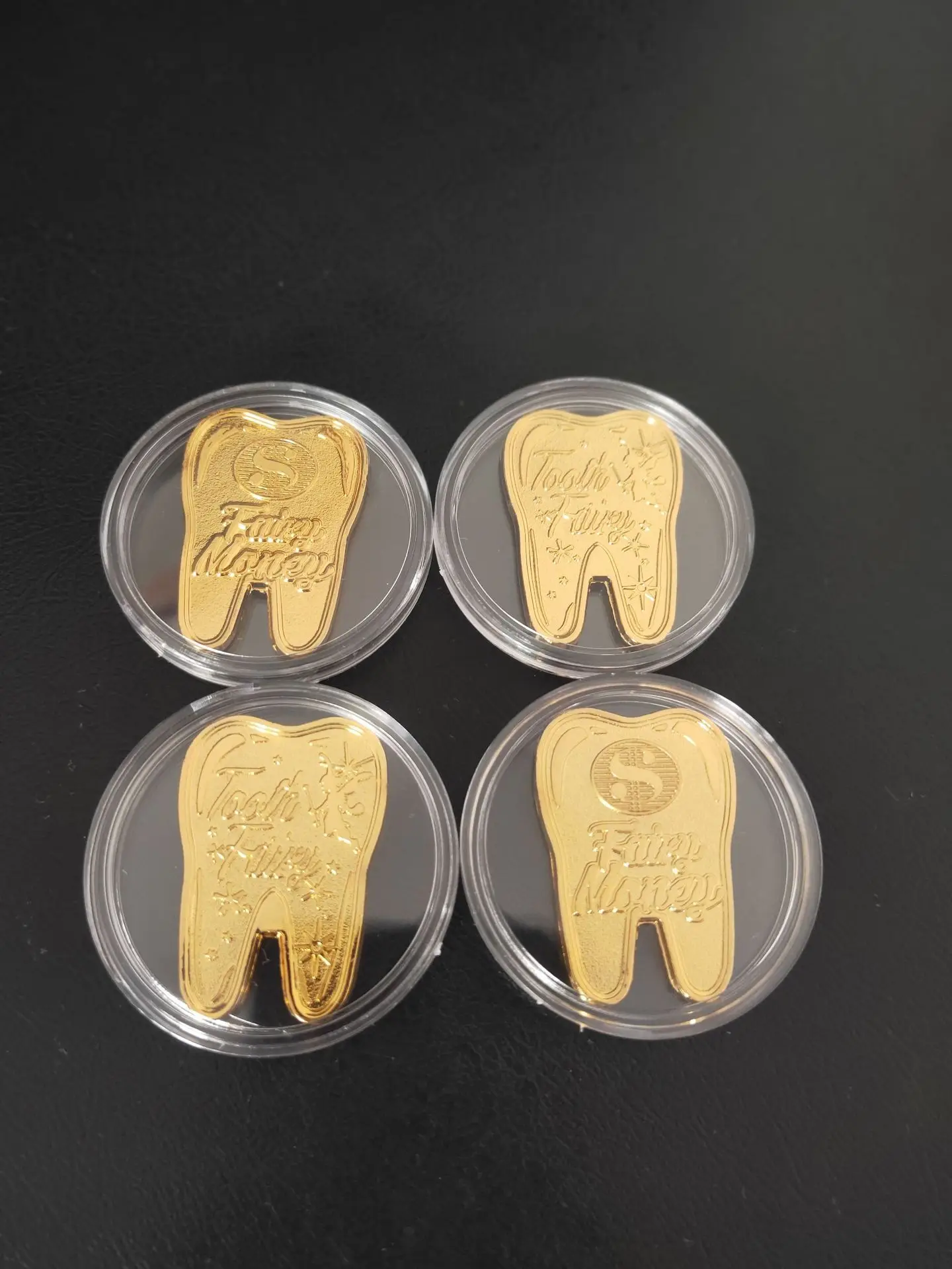 Tooth Fairy Gold Coin Children's Tooth Replacement commemorative coin Gift Collection Reward Souvenir Foreign Trade Commemorativ