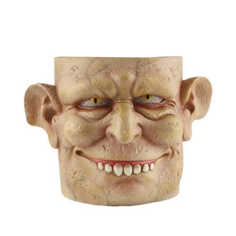 Хэллоуин ужас человеческое лицо цветок искусственная смола кактус мясистый