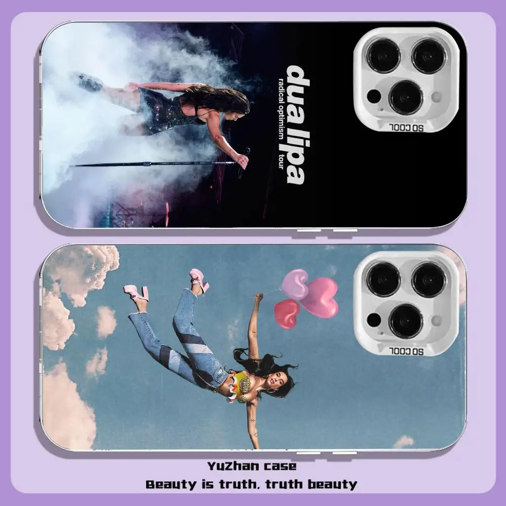Фото Чехол для телефона Dua Lipa для iPhone 17, 16, 15, 14, 13, 12, 11, XS Pro Max, белый, IMD, цветной, серебристый, подходящий чехол №3