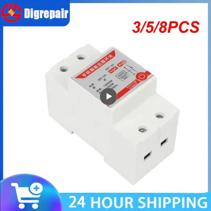 

3/5/8PCS White High-quality Smart Remote Meter Switch Mobile Phones Control Electricity Meter Smart Life/graffiti App Ac220v 63a