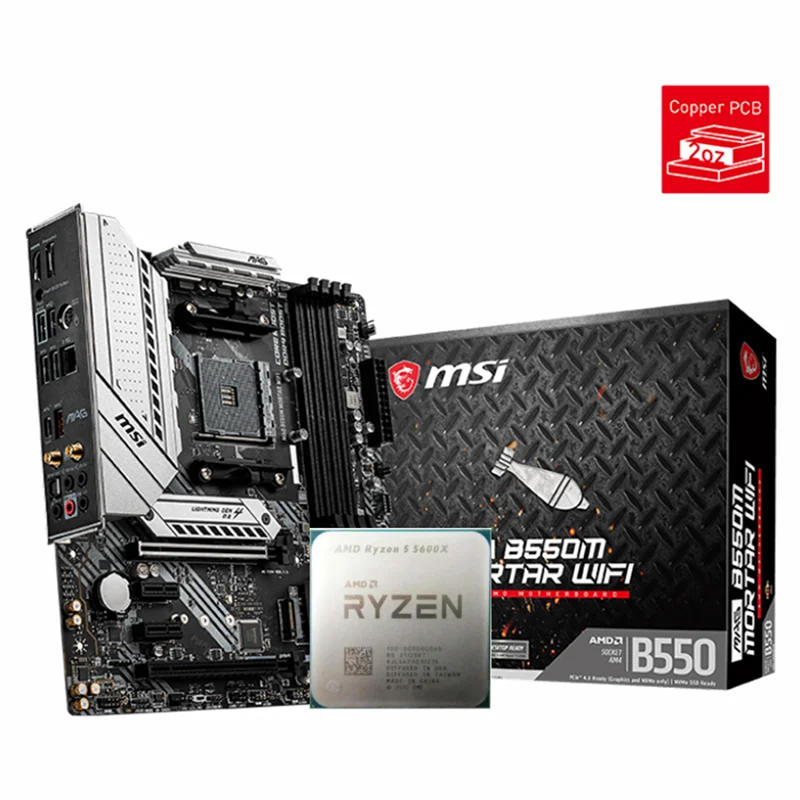 

Цп + материнская плата Ryzen 5 5600X + MAG B550M раствор WIFI