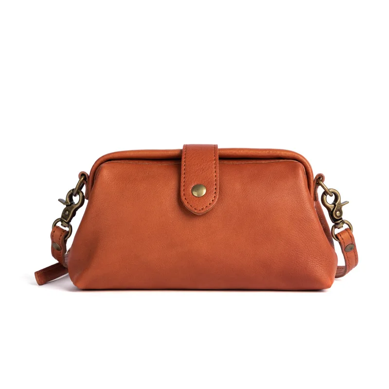 

Highend Red Brown Green Coffee Black Vintage 100% Genuine Leather Small Women Shoulder Messenger Bag Phone Girl Purse M01