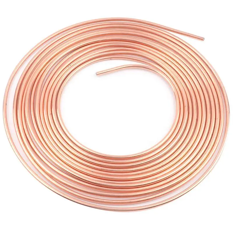 Copper Brake Line Kit 3/16 X 25ft Corrosion Proofing Car Brake Line Tubing Rustproof Brake Line Tubing Coil And Fitting Kit