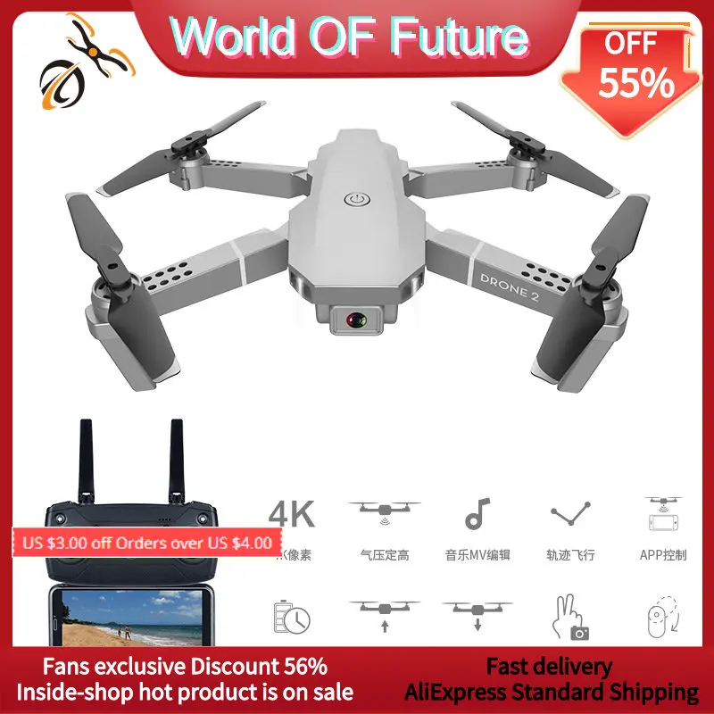 

E68 Drone HD Wide Angle 4K WIFI FPV Drones Video Live Recording Quadcopter Height To Maintain Drone Camera Toy Kids Gifts gps