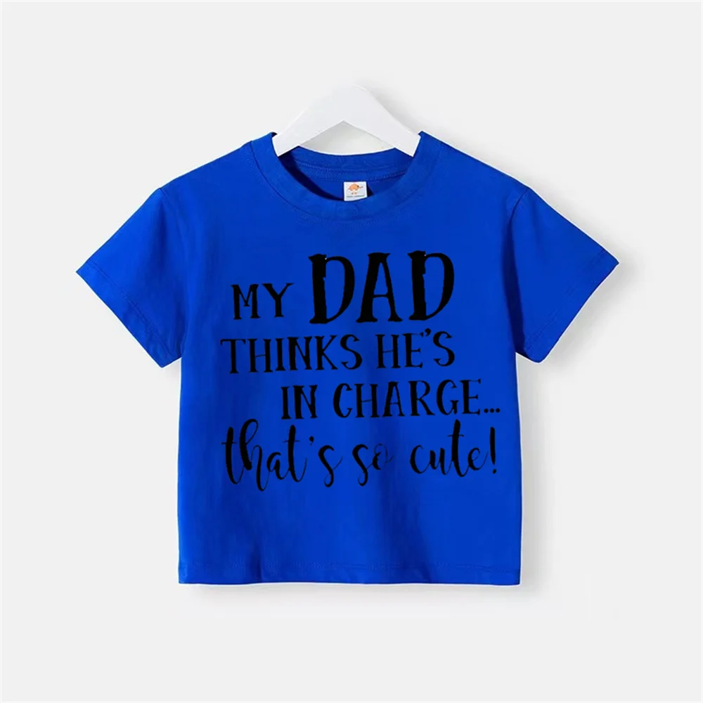 Хлопковая футболка унисекс с короткими рукавами и мультяшным принтом для детей