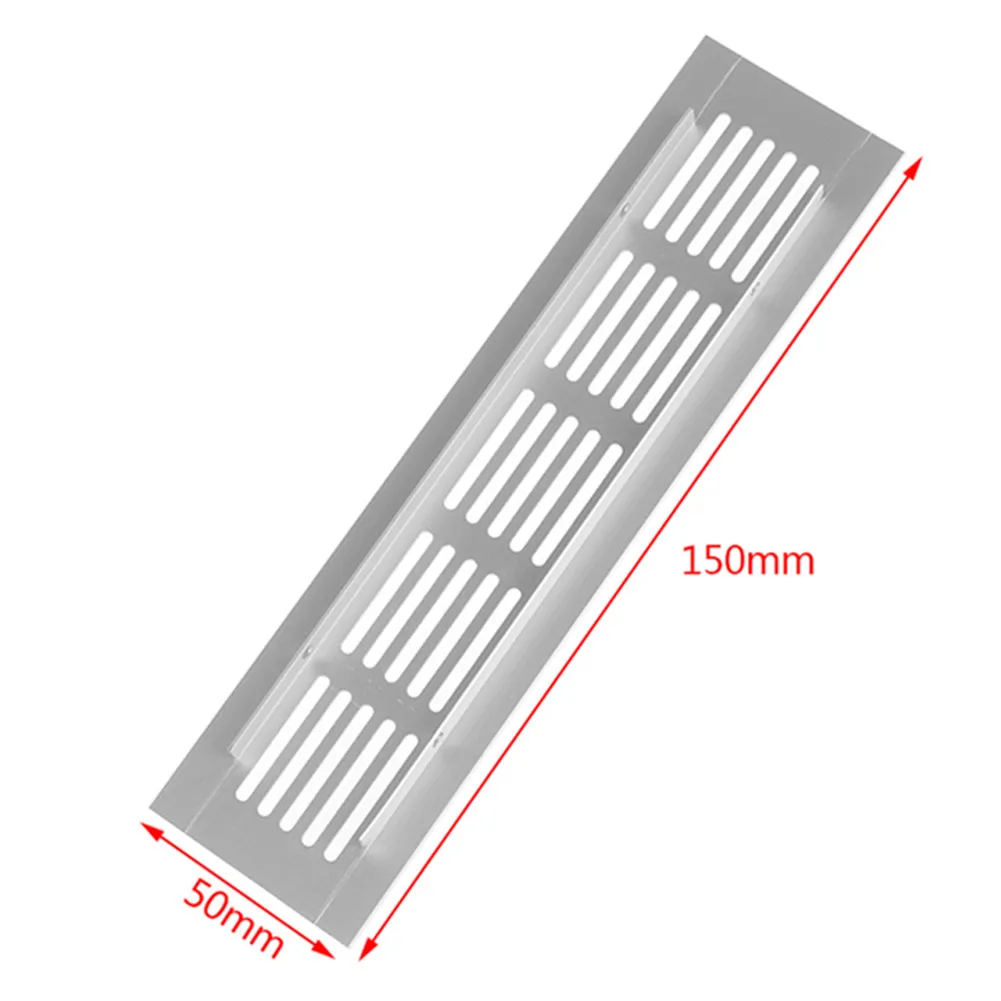 

50mm Wide Aluminium Rectangular Cabinet Wardrobe Air Vent Grille Ventilation-Cover For Air Conditioner Closet Shoes Cabinet