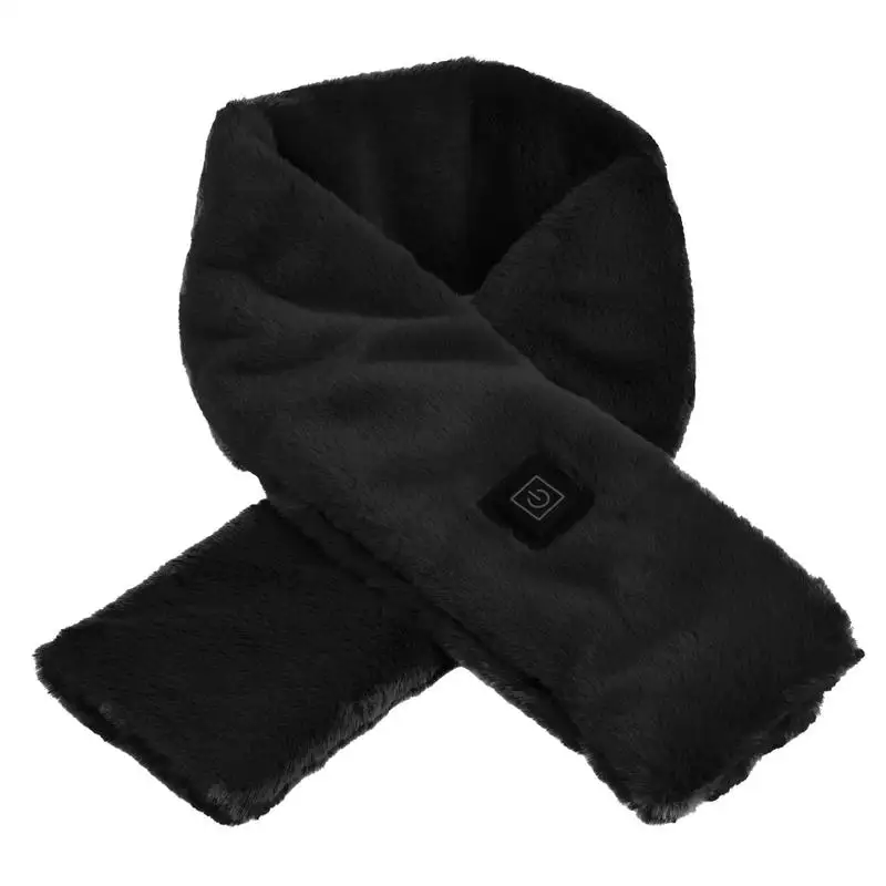 

Imitation Rabbit Fur Winter Warm Heating Scarf Usb Rechargeable Cervical Collar Anti-leakage Design Can Be Washed Directly