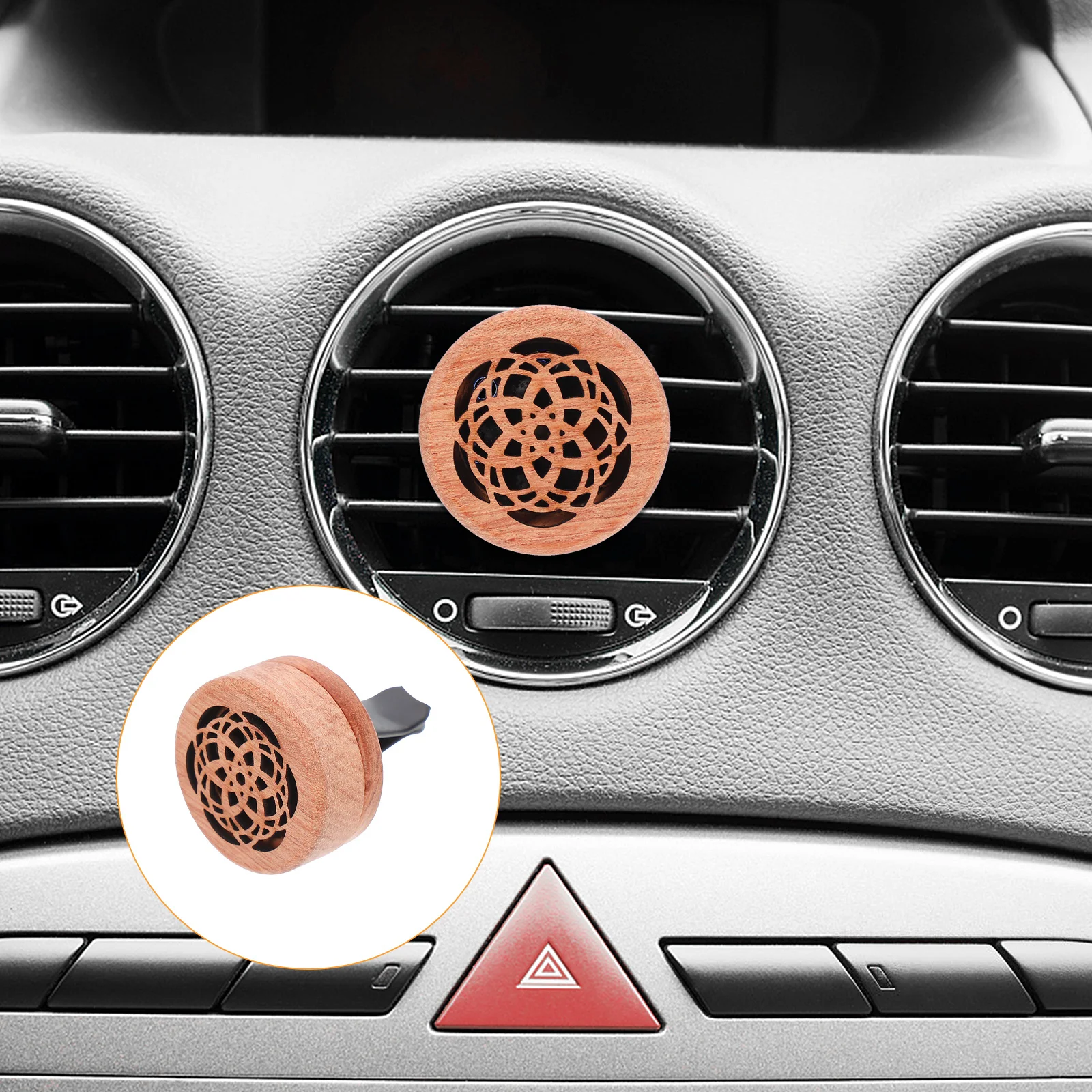 

Air Outlet Clip Vent Aromatherapy Diffuser Car Perfume Carry Oil Wood Essential Oils Freshener