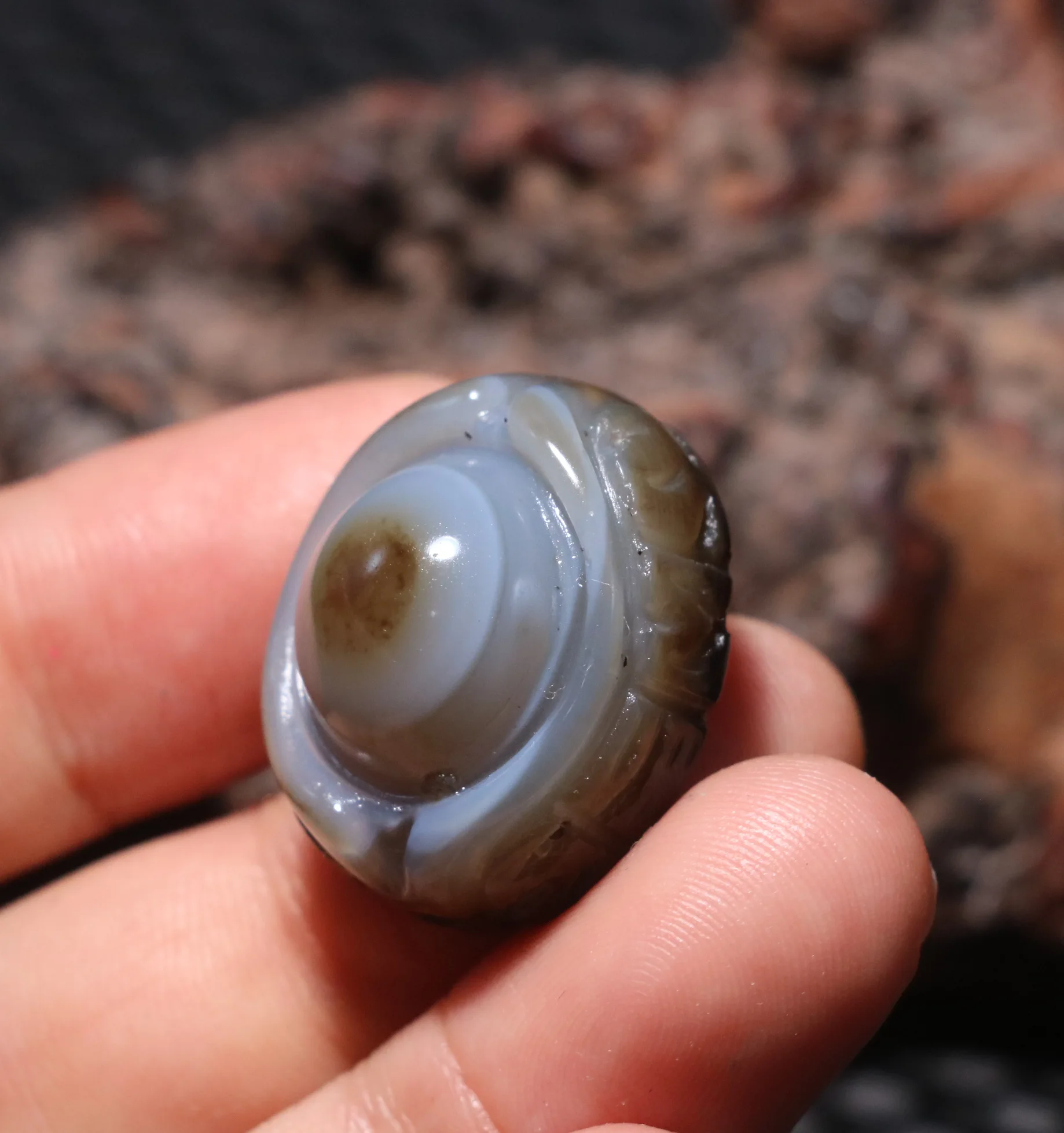 Treasure Magic Power Тибетский Агат скульптурная монета удачи Bi Rich Heaven Eye бусины дзи Amulet FR