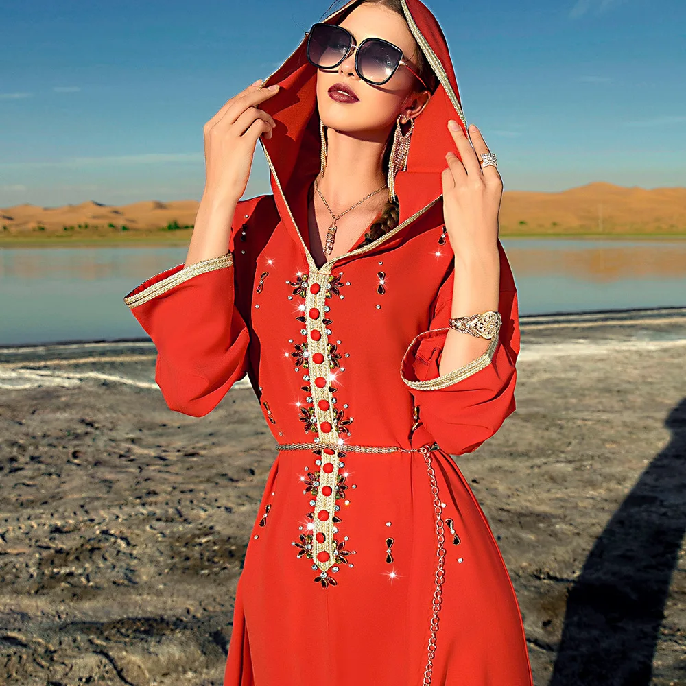 Винтажные марокканские вечерние платья Abaya Дубай роскошный халат Турция ИД