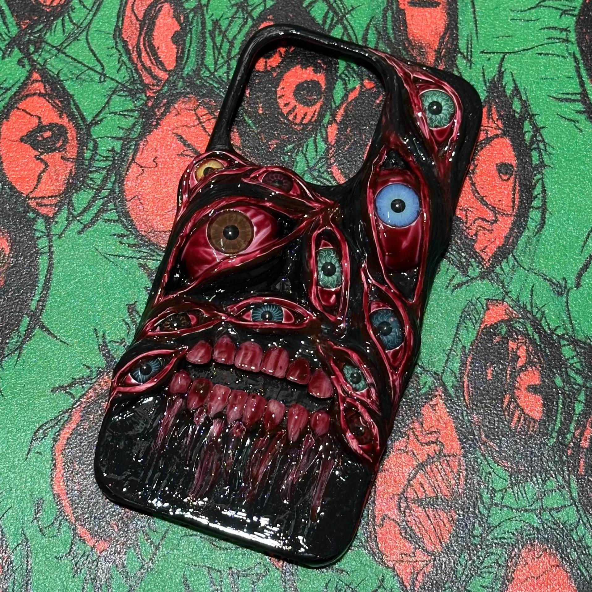 4072 3D Ктулху Глаз Демон Зубы Ужас Чехол для телефона Чехол для iPhone Huawei Xiaomi Redmi 5G Универсальный противоударный защитный тонкий чехол (art.: 3920d03089ac7) - 3920d03089ac7