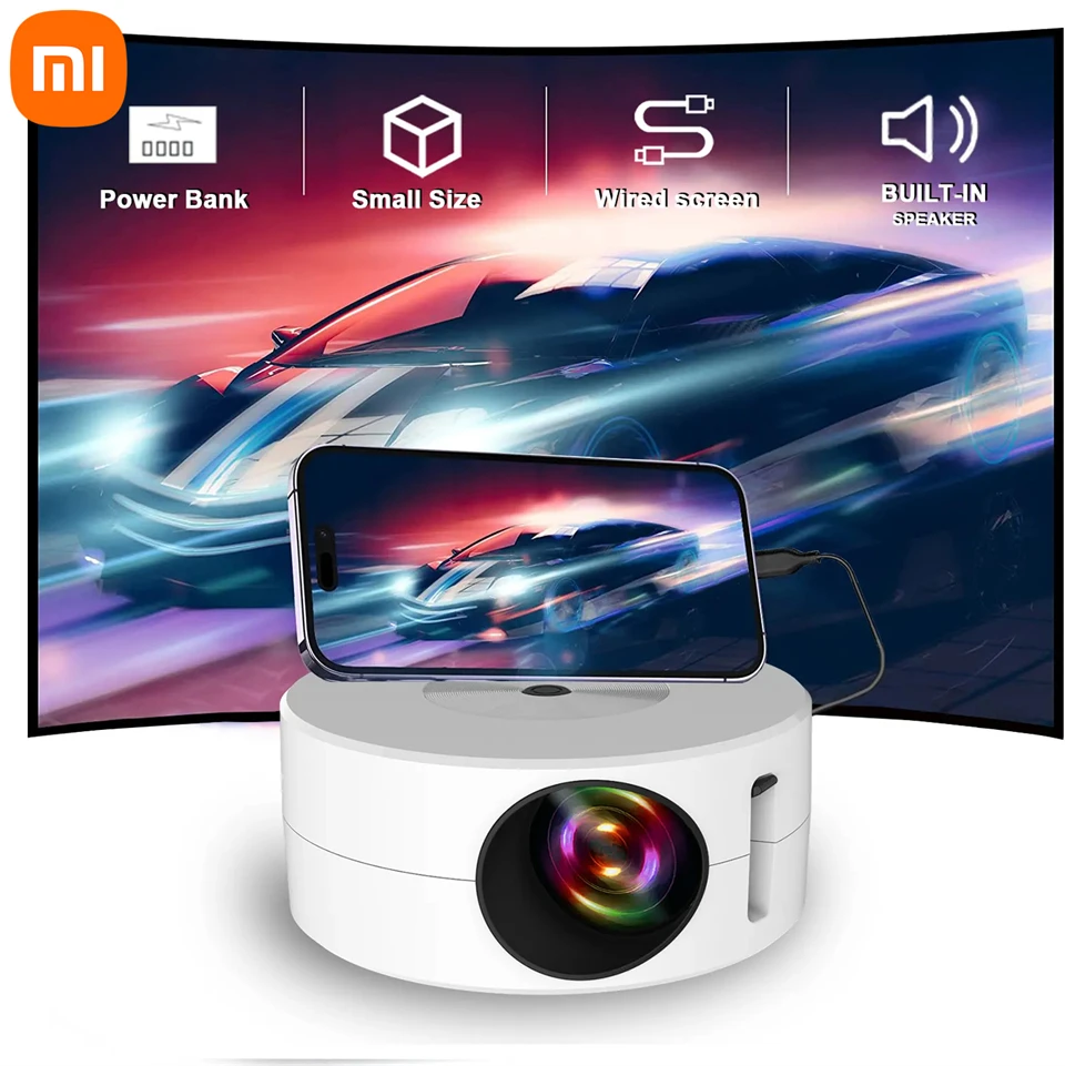 

NEW Xiaomi YT200 LED Mobile Video Mini Projector Home Theater Media Player Cinema Wired Same Screen Projector For Iphone Android