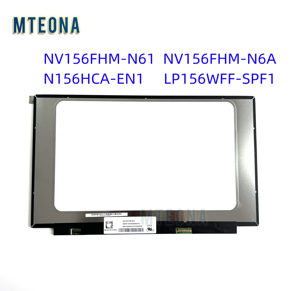 

15.6" Laptop LCD Screen NV156FHM-N61 NV156FHM-N6A N156HCA-EN1 LP156WFF-SPF1 For Lenovo Legion 5-15 S7-15 ThinkPad E15 30Pin