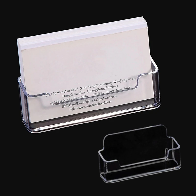 

Acrylic Transparent Desktop Business Card Holder Place Card Holder Shelf Box Postcard Holder Card Organizer