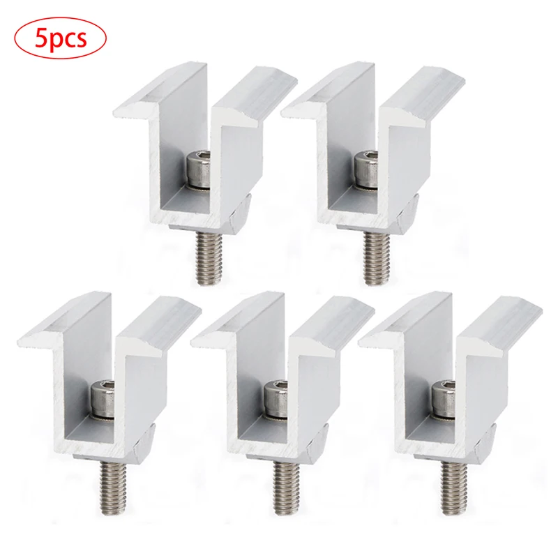 

1/3/5pcs Non-adjustable Solar Panel Mounting Bracket Clamps Medium Voltage Solar PV Mounts Support Solar System Accessories