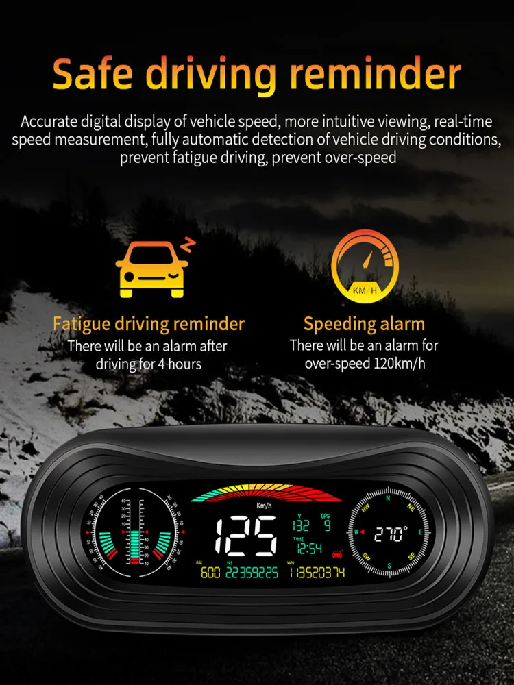 

GPS-компас, Автомобильный датчик высоты с HUD-дисплеем
