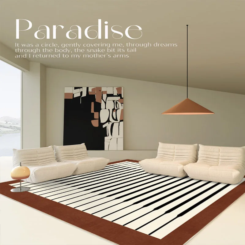 

Light Luxury Retro Style Soft Carpets Simple Living Room Sofa Coffee Table Rug Large Area Bedroom Carpets Non-slip Bathroom Rugs