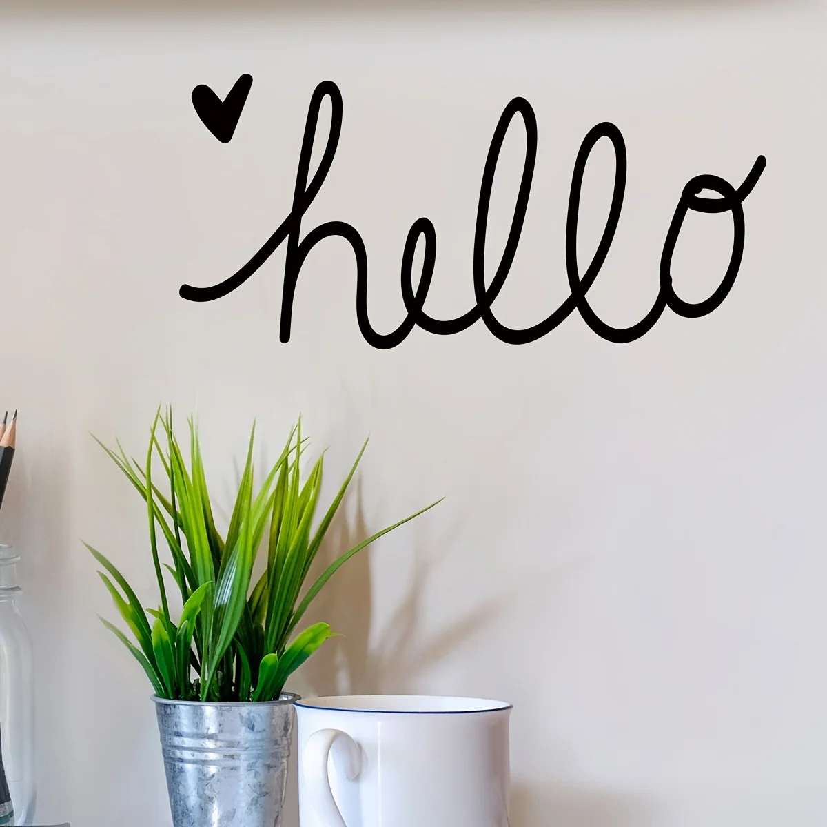 1 лист черная буква Hello Настенная Наклейка английский искусство слов для декора