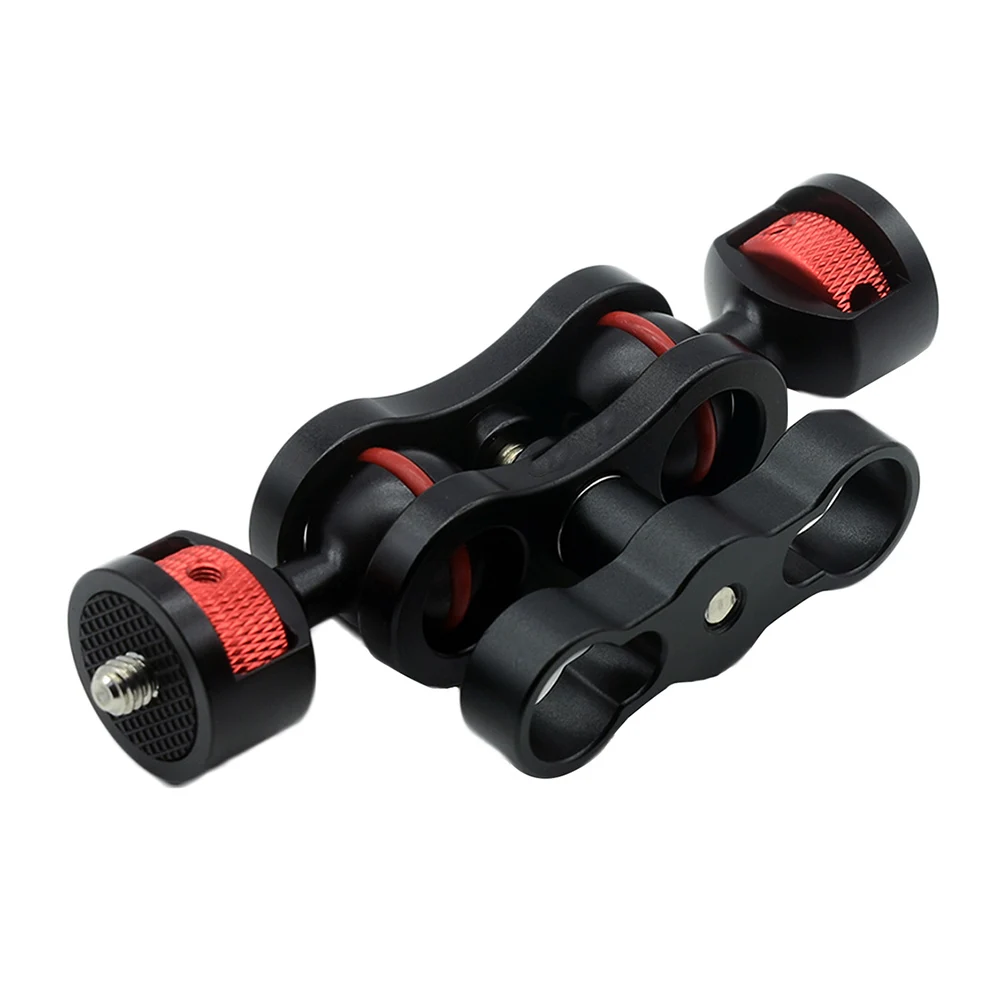 

Multi-Function Dual Ball Head Arm Mount Adapter Aluminum Alloy with 1/4 inch Screw Foldable for Sony DSLR Cameras Monitor LED