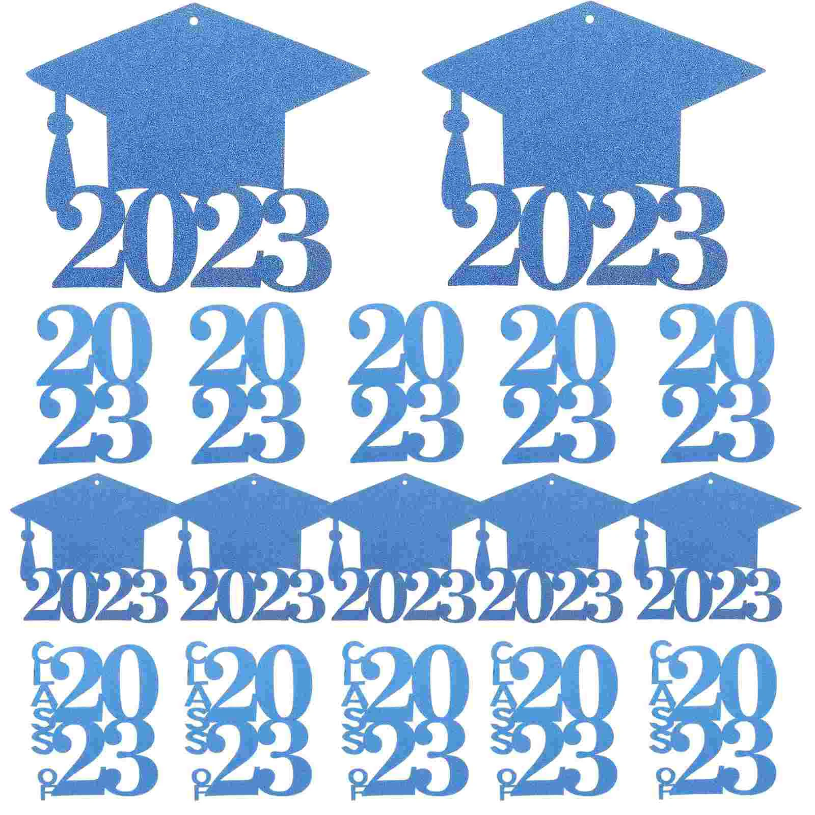 

30 Pcs Number Tags Party Layout Prop Glitter Graduation Cutouts Tags Graduation Centerpieces Tag 2023 Graduation Sign Ornament