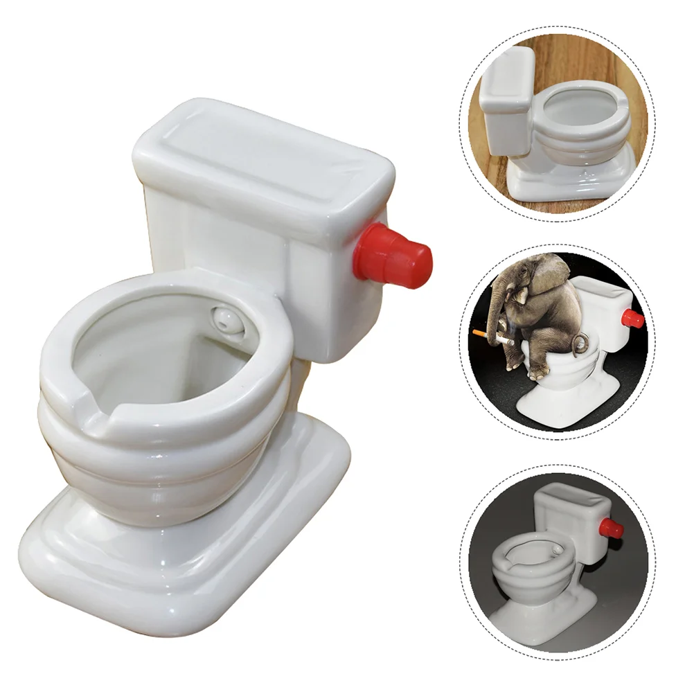 

Ashtray Ceramic Toilet Ash Ashtrays Office Indoor Smoker Planter Succulents Cigar Tray Porcelain Smell Shaped Car Bathroom Proof