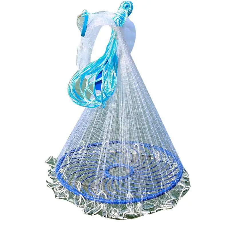 

Dip Nets Folding Mesh Strong Strengthened Hand-throwing Net Durable One Piece Fishing Net Foldable Fish Trap Cast Net Folding
