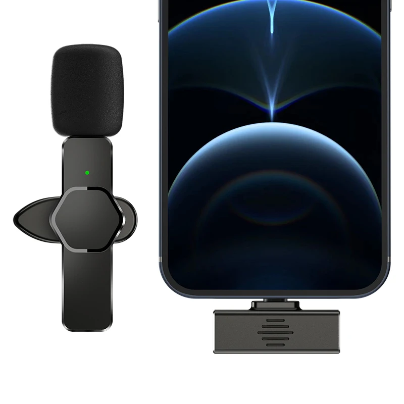 

Беспроводной петличный микрофон, портативный мини-микрофон для записи аудио и видео, для IPhone, Android, прямых трансляций, игровых телефонов