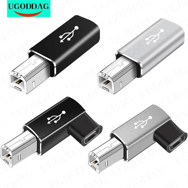 Адаптер миди-папа USB Type-C (мама)-USB B (папа), 1 шт.