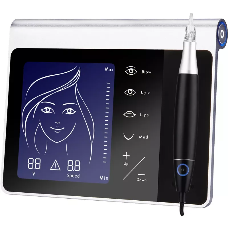 Rechargeable Battery Touch Screen Permanent Makeup Machine For Eyebrow Lip Eyeline Machine Charmer Princesse With 50pcs Neeldes