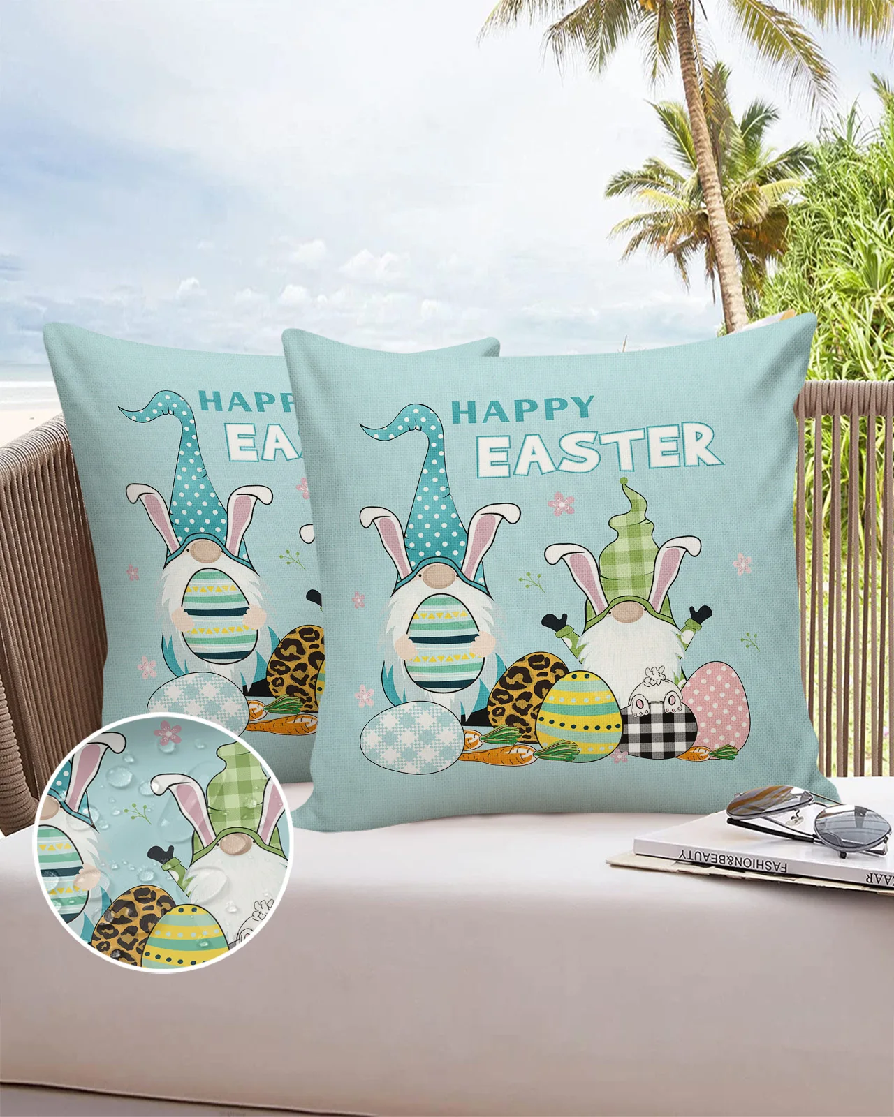 

2/4 шт., декоративные водонепроницаемые чехлы на диванные подушки