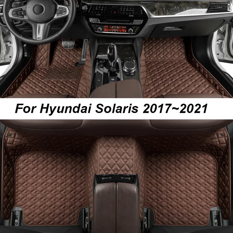 

Custom Luxury Floor Mats For Hyundai Solaris 2017~2021 NO Wrinkles Car Mats Accessories Interior Replacement Parts Full Set