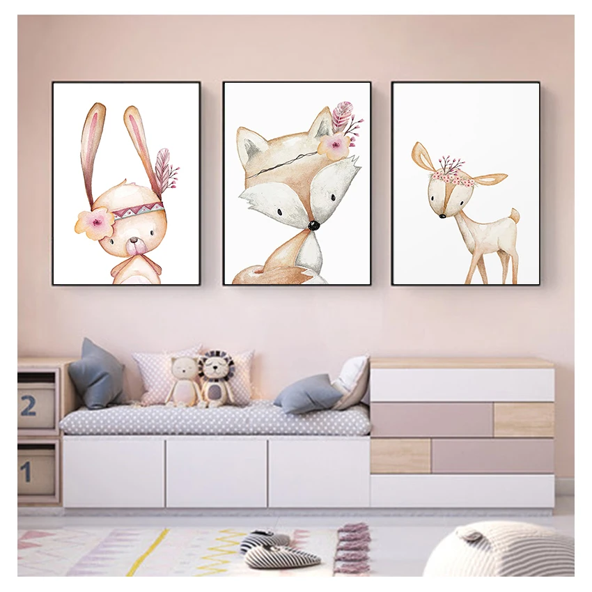 Плакаты и принты с животными настенная живопись на холсте картина для маленьких