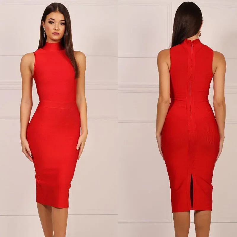 Элегантное женское платье-поло/черепашка без рукавов в европейском и