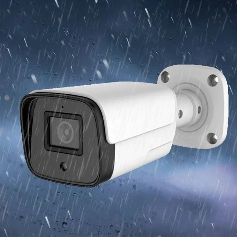 

Камера видеонаблюдения POE CCTV с двухсторонним аудио, наружная цилиндрическая камера безопасности, 4K/5 МП, полноцветная IP-камера с ночным видением POE, H.265