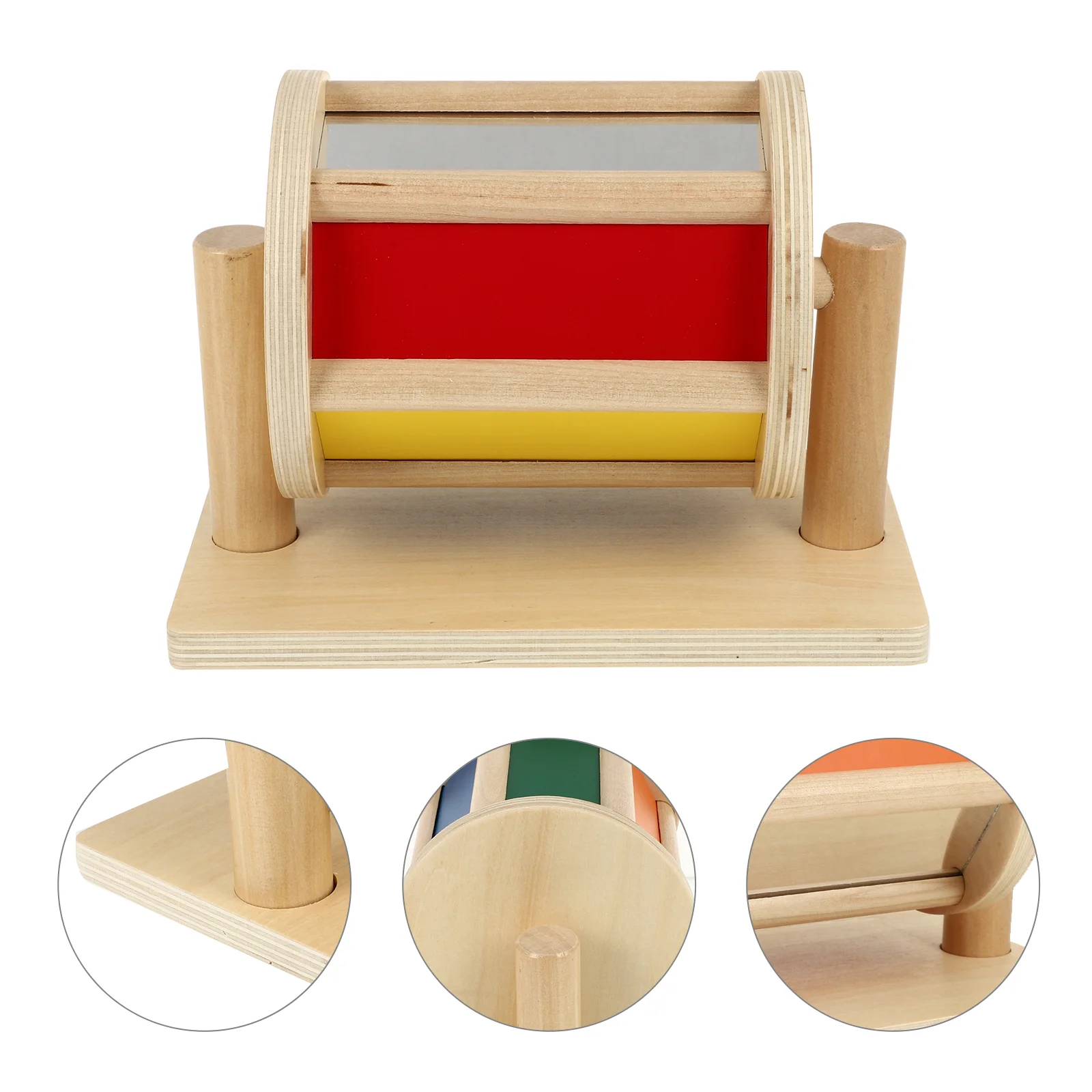 

Текстильный барабан, Забавный Деревянный Детский игровой набор Монтессори для малышей, образовательный Подарок для будущей мамы, распозна...