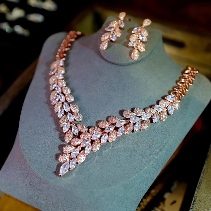 CC Luxury набор украшений для женщин Свадебные аксессуары свадебная бижутерия