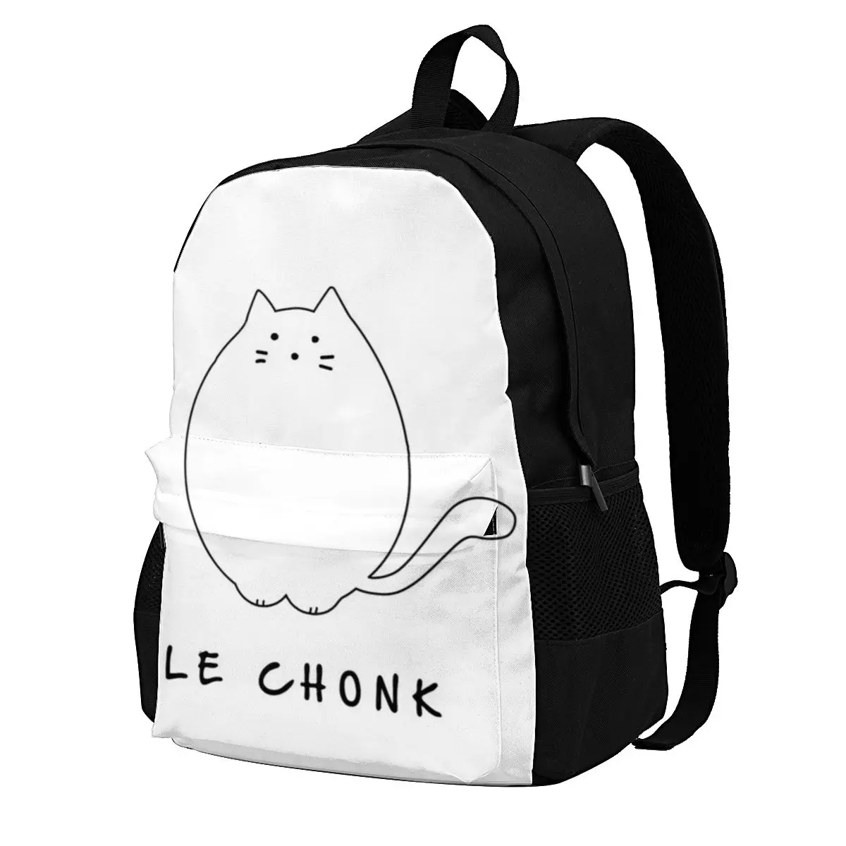 

Le Chonk - Chunky Cat Backpacks Kawaii cute manga aesthetic Campus Teen Large Backpack Pretty Polyester Bags