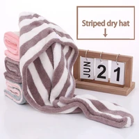 women hair towels microfiber hat towel fleece head wrap towel bathroom toallas rapid drying hair towel shower cap towel