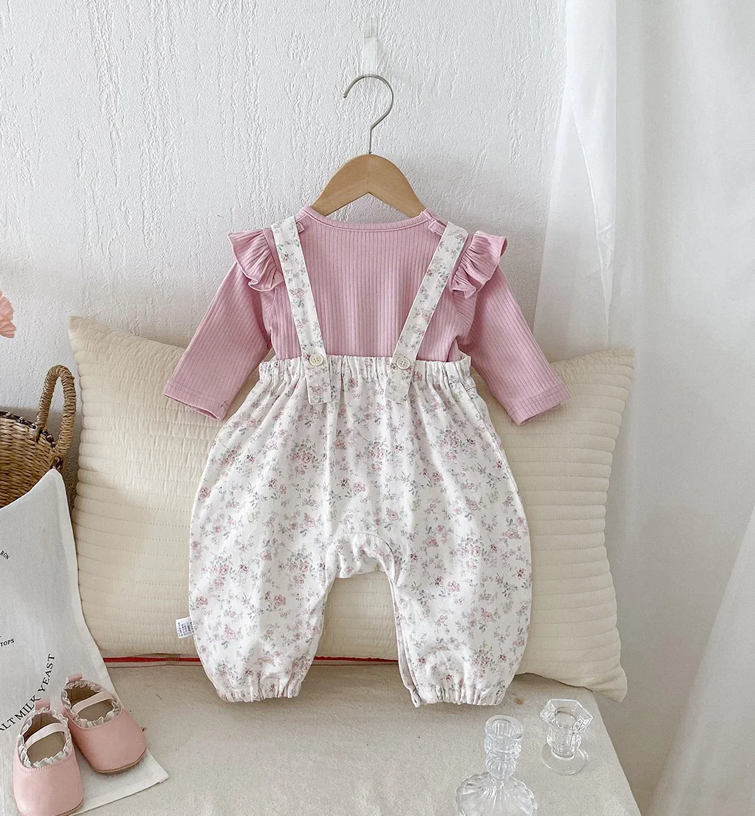 Детский комплект одежды новинка 2024 Стильный комбинезон для маленьких девочек