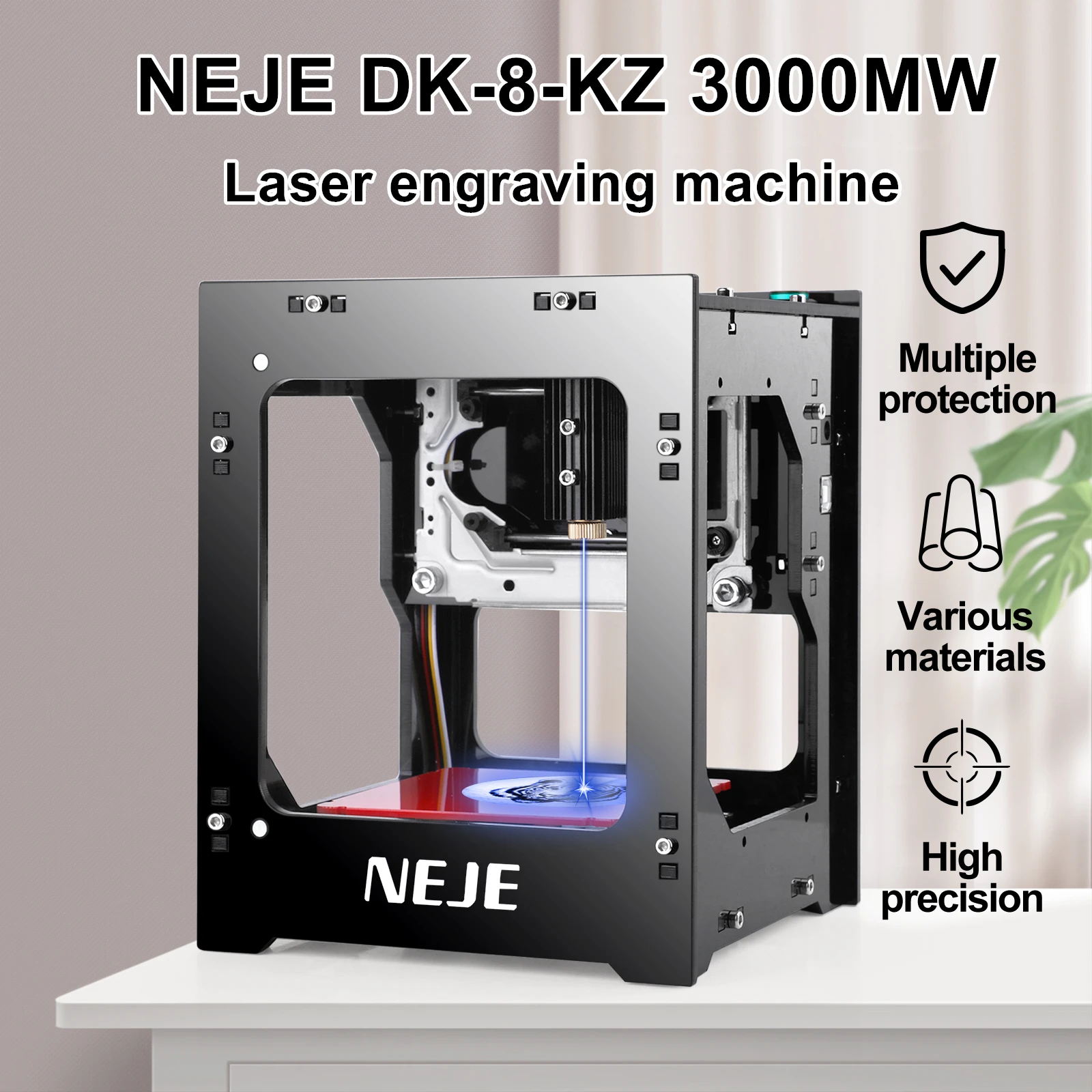 NEJE laser engraving machine DK-8-KZ 1500MW 2000MW 3000MW desktop mini small laser engraving machine marking machine plotter