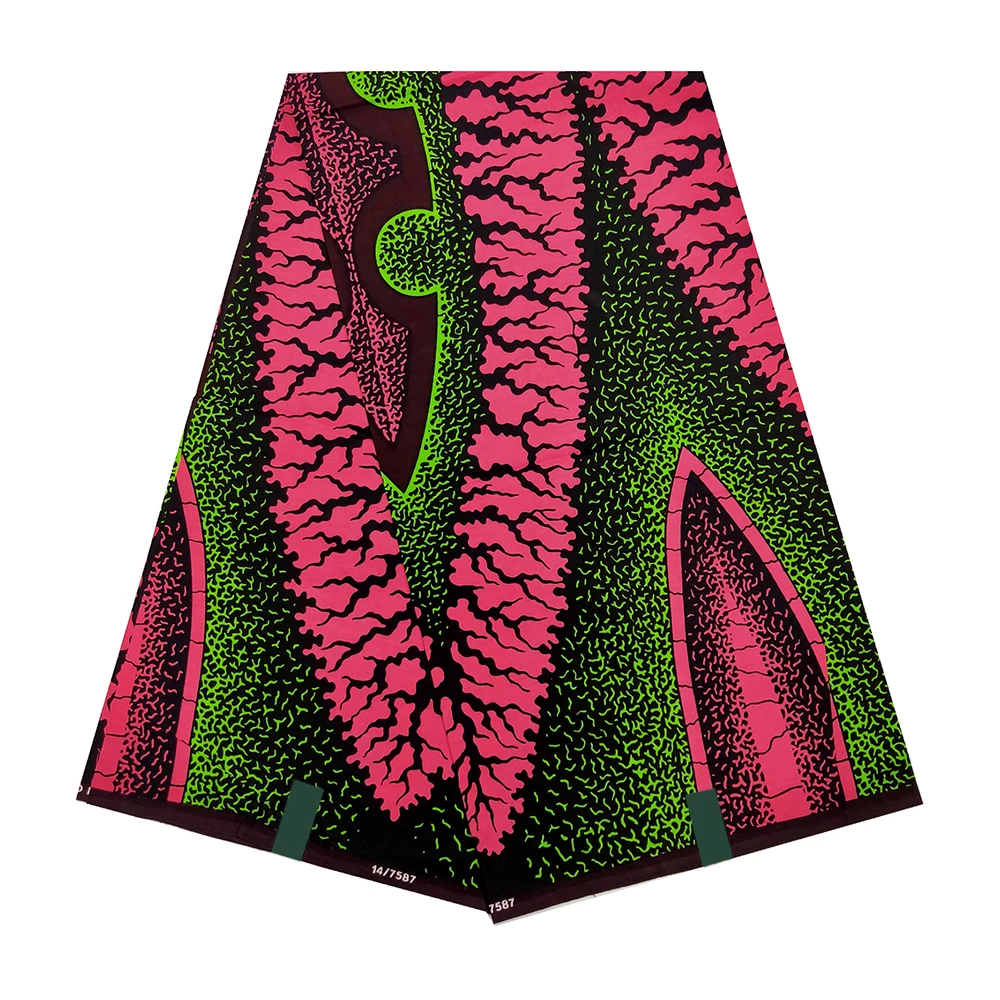 Настоящая Африканская ткань с восковой печатью из 100% хлопка принтом для одежды