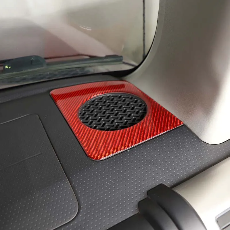 

For Toyota FJ cruiser soft carbon fiber car dashboard horn frame decorative sticker interior accessories modification