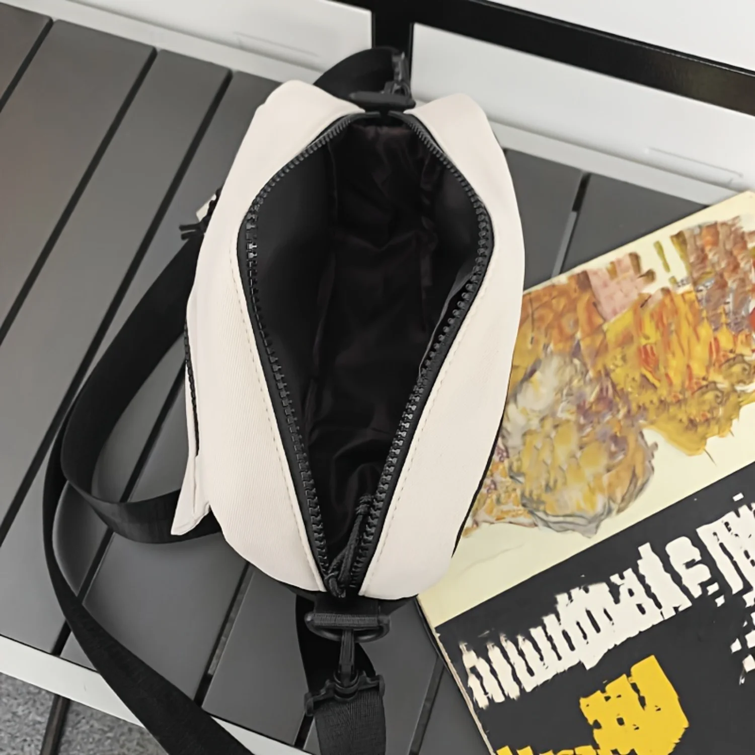 Минималистичная квадратная сумка через плечо с цветными блоками Женский