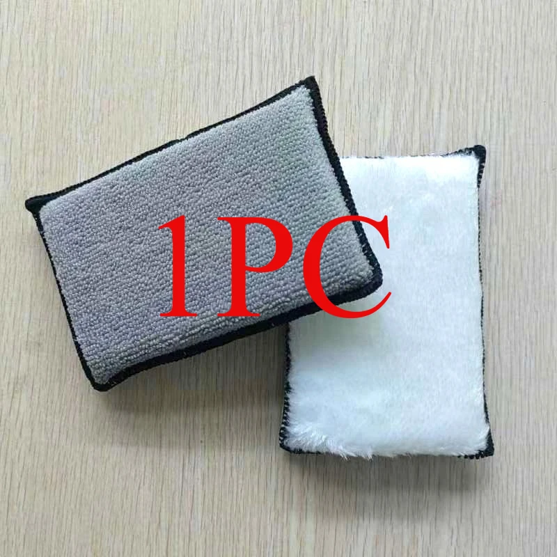 

1/3 шт. мягкая двухсторонняя чистящая губка из микрофибры для чистки кожи автомобиля, полотенце из микрофибры, восковая губка, инструмент для чистки автодетализации
