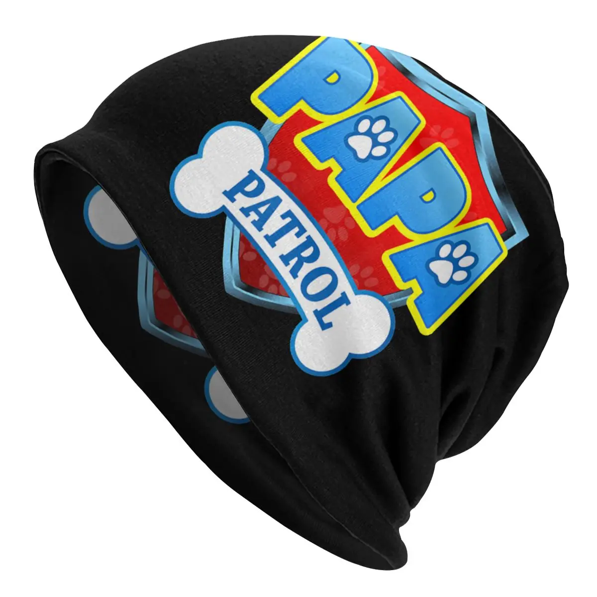 

Funny PAPA Patrol Dog Mom Skullies Beanies HatHip Hop Autumn Winter Street Unisex Cap Adult Spring Warm Dual-use Bonnet Knit Hat