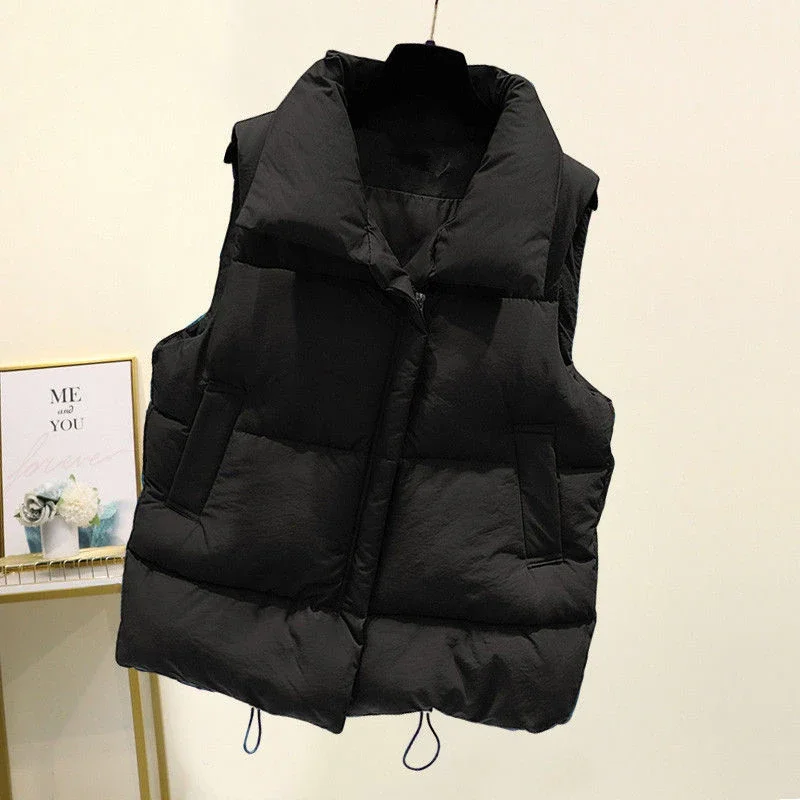 Осенне-зимний женский комплект одежды однотонный хлопковый жилет верхняя одежда
