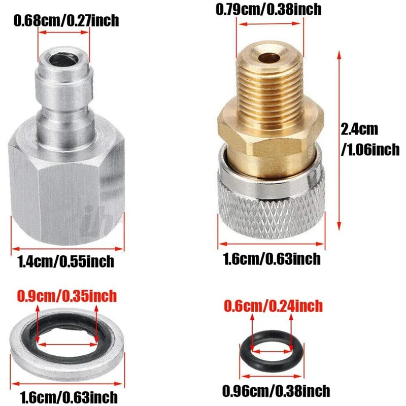 1/8 BSP Quick Change Coupling Connections Комплект адаптеров для зарядки адаптер быстрой замены