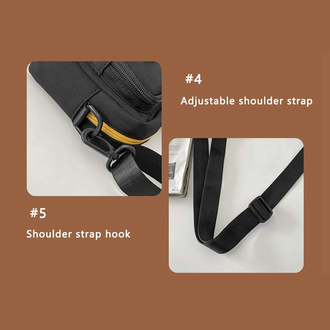 Zippered Cross-body Bag Mini Diagonal Multi-function Mobile Phone Bag Outdoor For Girl Daily Essential